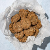 hemp cookies in a parchment lined tin