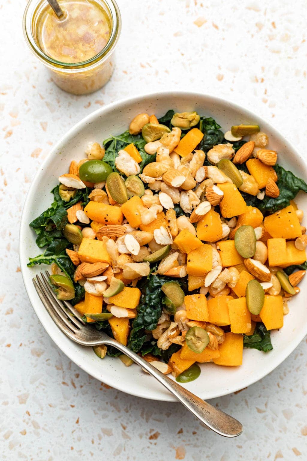Vegan Butternut Squash Kale Salad Desiree Nielsen