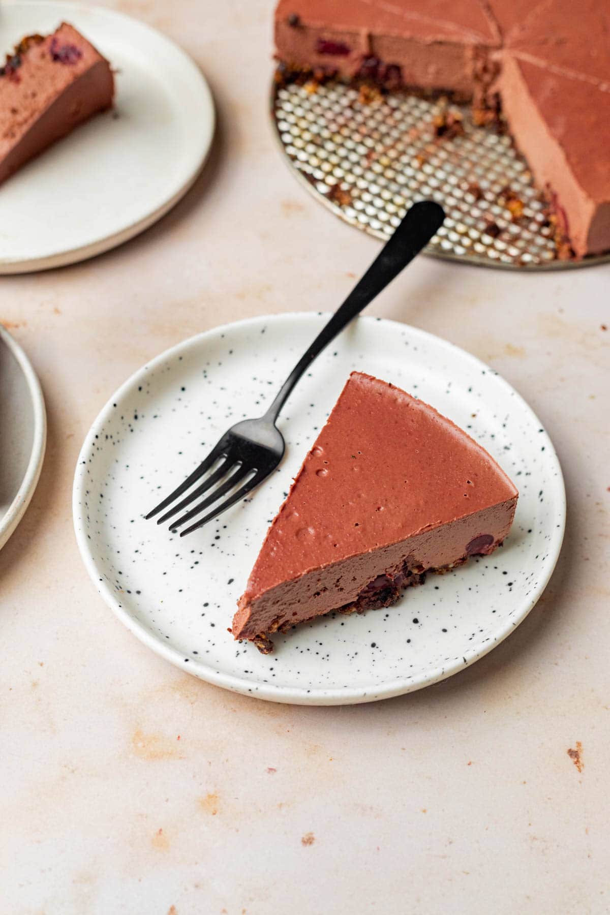Chocolate Cherry Cashew Cheesecake (Vegan)