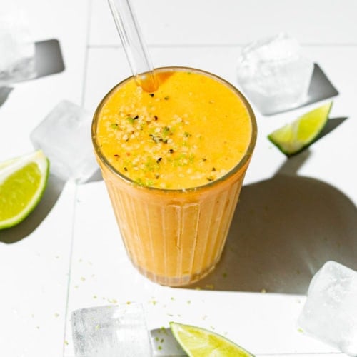 Low FODMAP Papaya Lime Smoothie Desiree Nielsen