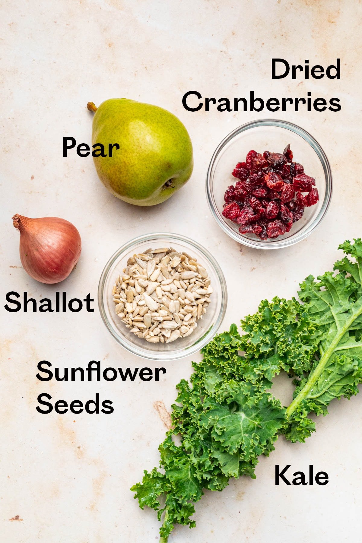 Winter Pear and Kale Salad with Creamy Tahini Dressing Desiree Nielsen