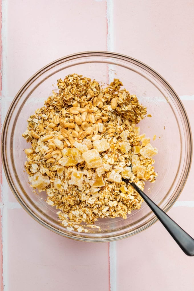 glass bowl with granola