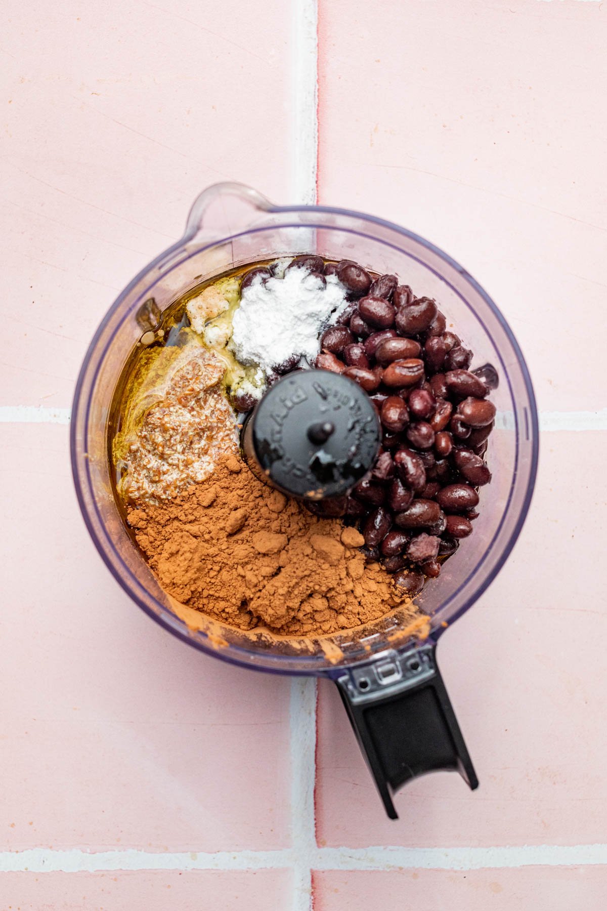 brownie ingredients in food processor