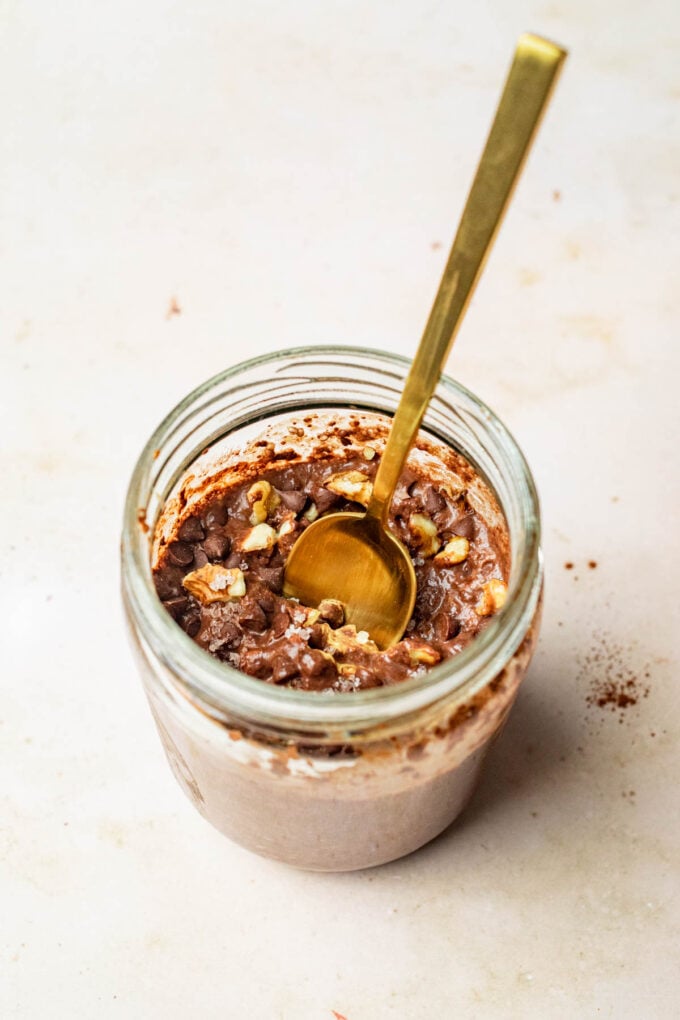 Brownie Batter Chocolate Overnight Oats