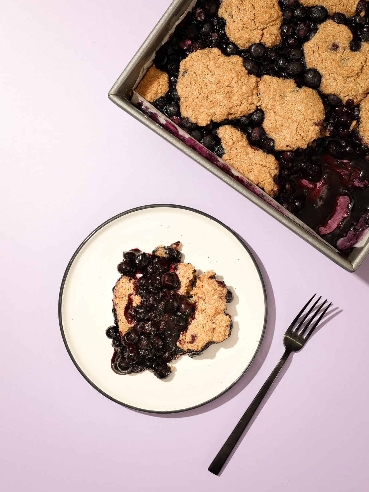 Rustic Vegan Fresh Blueberry Cobbler