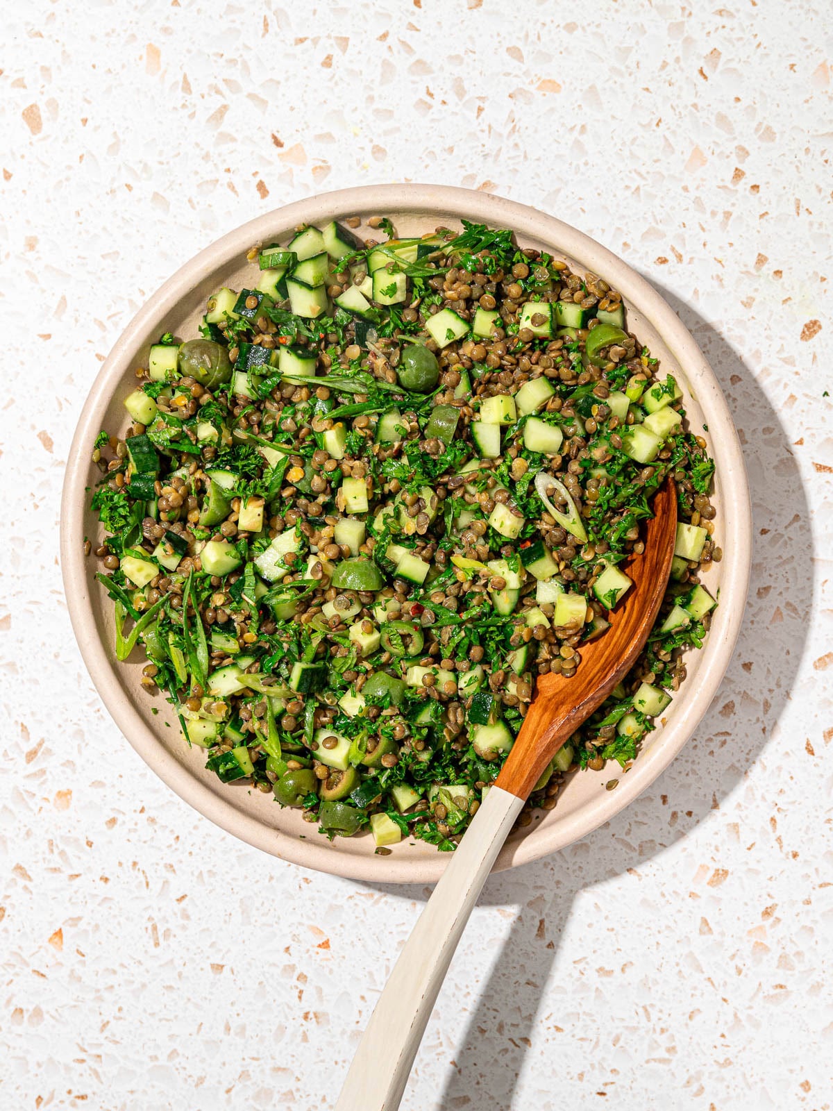 20 Minute Cold Lentil Salad with Herbs