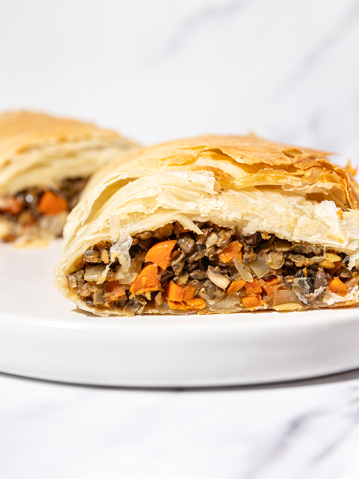 Baked Vegan Wellington with French Lentils