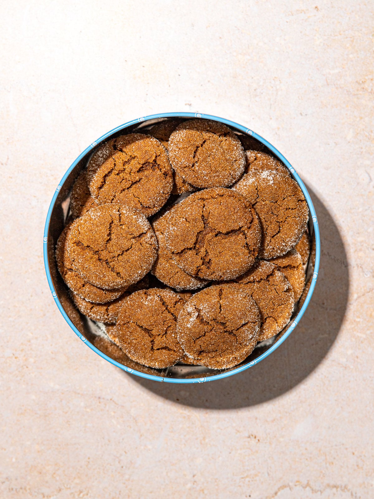 Crinkled Ginger Molasses Cookies (vegan) - Desiree Nielsen