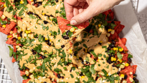 Super Filling Vegan Nachos with Cashew Queso - Desiree Nielsen