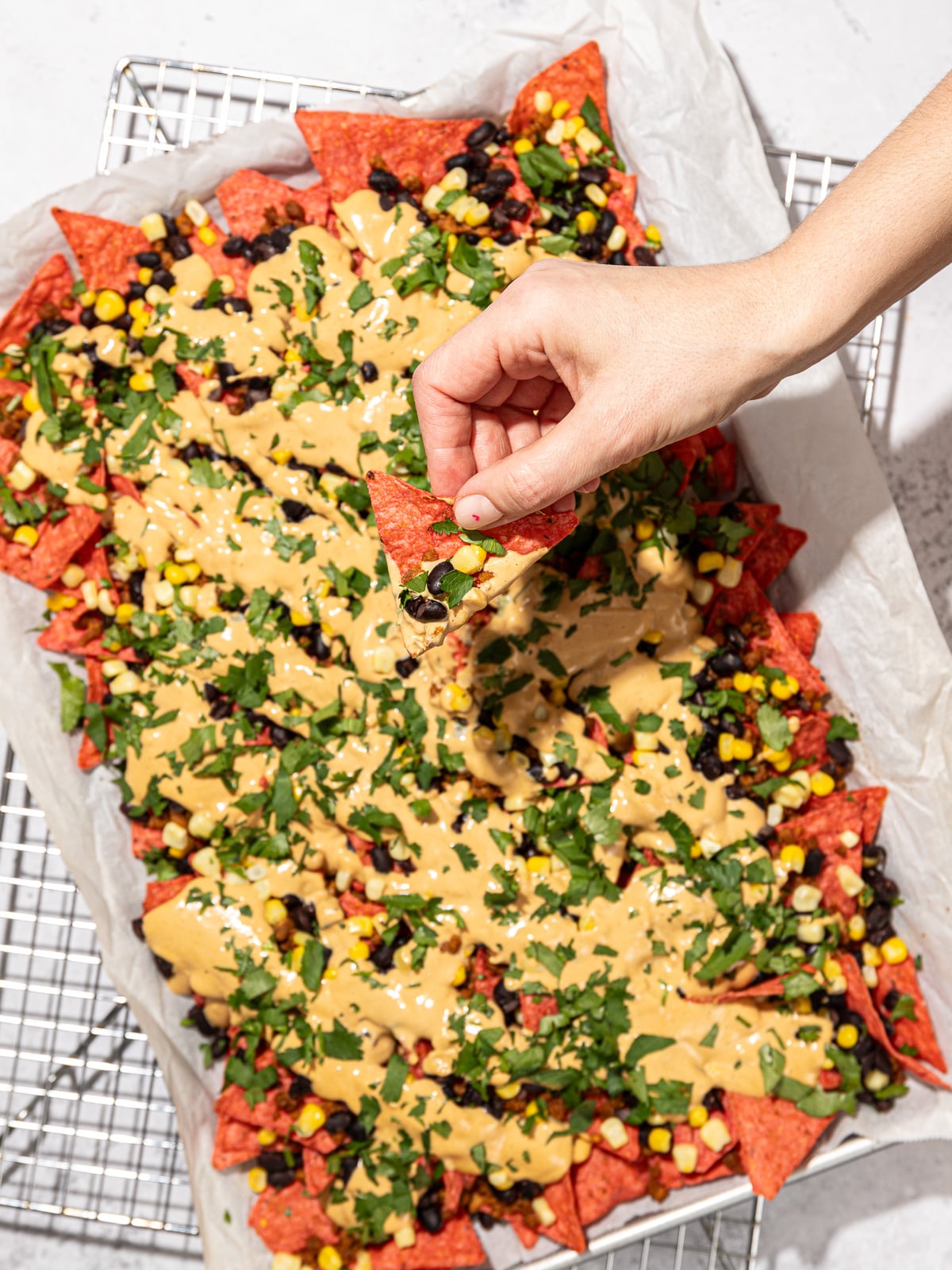 Super Filling Vegan Nachos with Cashew Queso - Desiree Nielsen