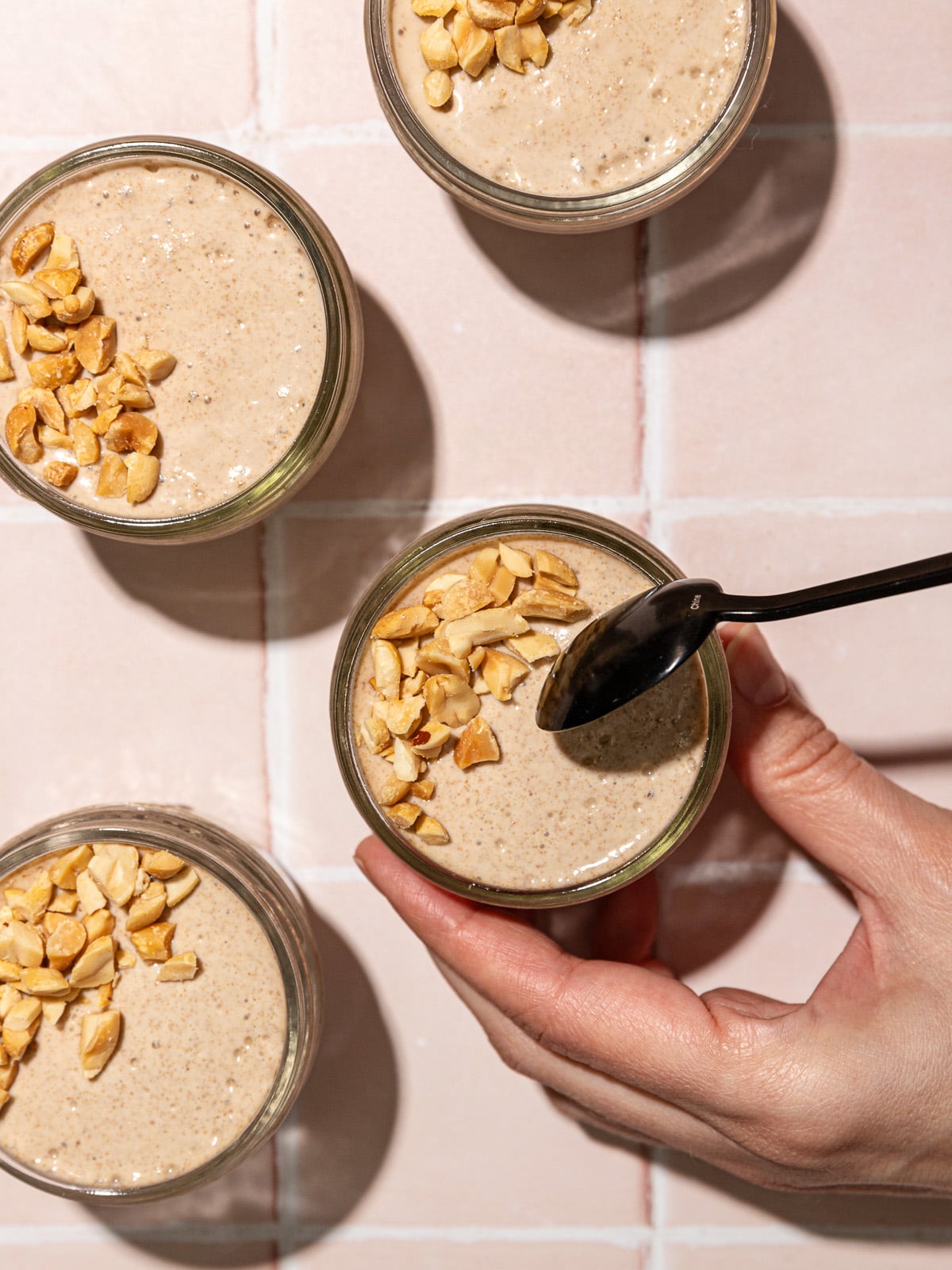 High Protein Blended Chia Pudding with Peanut Butter - Desiree Nielsen