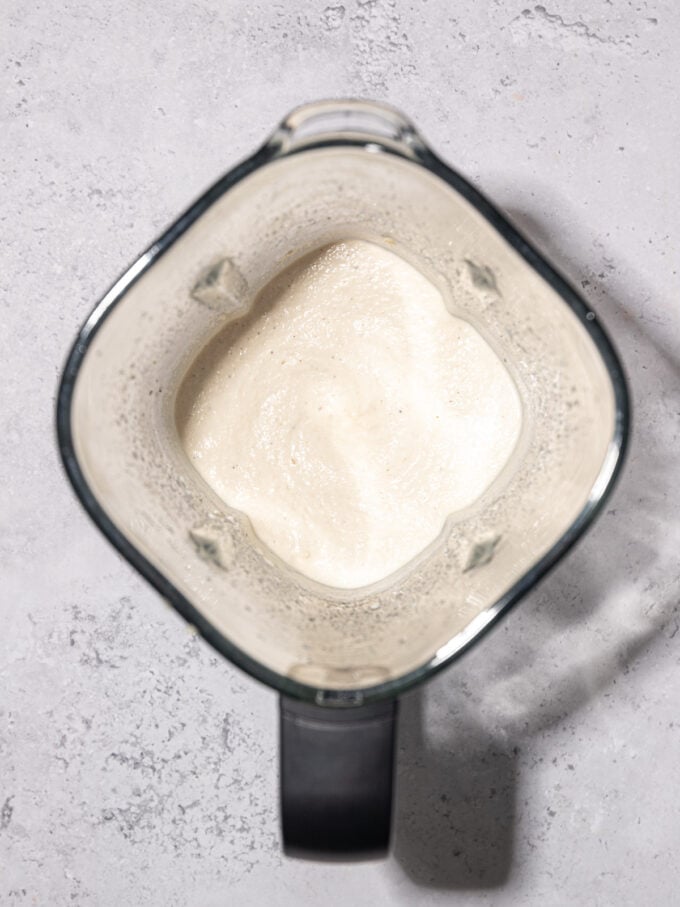 blender with blended cashew cream base